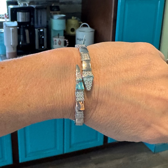 Jewelry - 6.5 ctw moissanite snake bangle bracelet